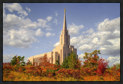 Oquirrh Mtn. Utah Temple Fall Colors Gallery Wrap