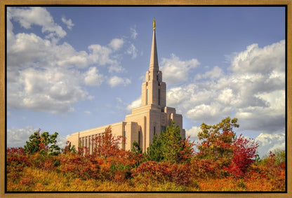 Oquirrh Mtn. Utah Temple Fall Colors Gallery Wrap