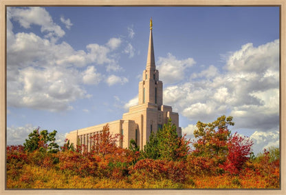 Oquirrh Mtn. Utah Temple Fall Colors Gallery Wrap