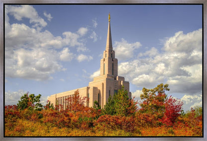 Oquirrh Mtn. Utah Temple Fall Colors Gallery Wrap