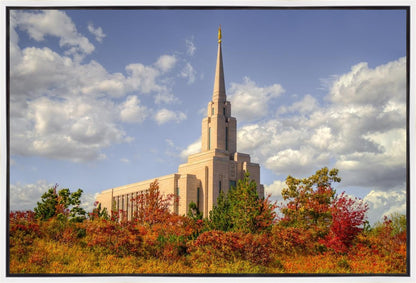 Oquirrh Mtn. Utah Temple Fall Colors Gallery Wrap