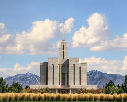 Oquirrh Mtn. Utah Temple Mountain of God Gallery Wrap