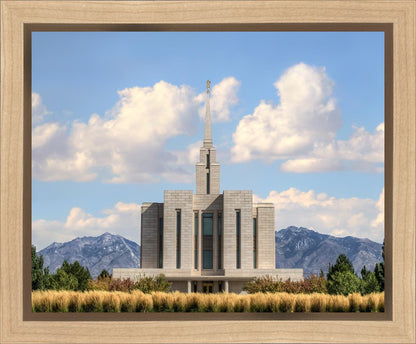 Oquirrh Mtn. Utah Temple Mountain of God Gallery Wrap