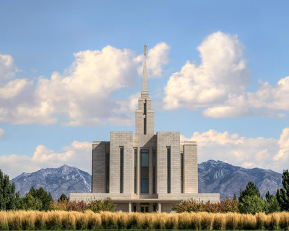 Oquirrh Mtn. Utah Temple Mountain of God Gallery Wrap