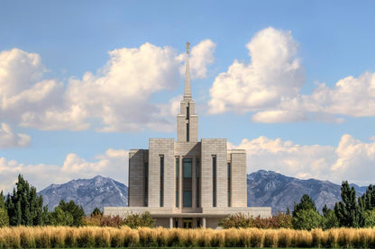 Oquirrh Mtn. Utah Temple Mountain of God Gallery Wrap
