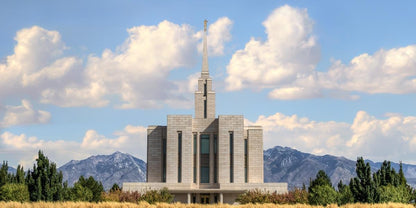 Oquirrh Mtn. Utah Temple Mountain of God Gallery Wrap