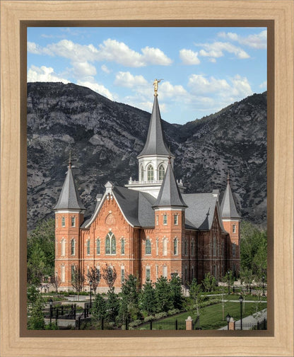 Provo City Center Utah Temple Y Mountain Portrait Gallery Wrap