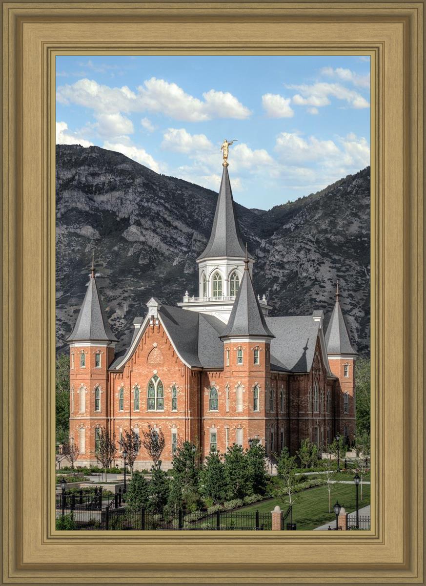Provo City Center Utah Temple Y Mountain Portrait