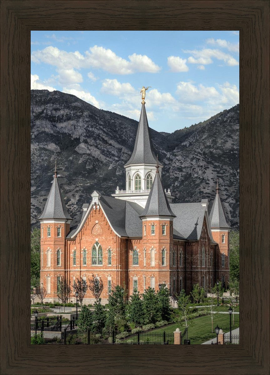 Provo City Center Utah Temple Y Mountain Portrait