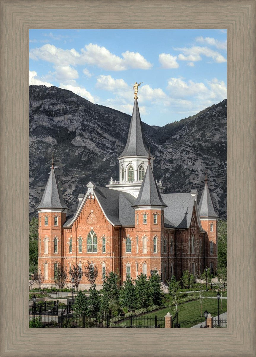 Provo City Center Utah Temple Y Mountain Portrait