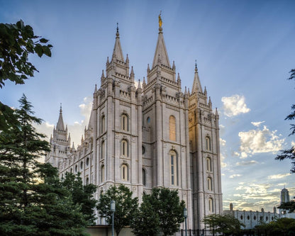 Salt Lake City Utah Temple Rays of Light Gallery Wrap