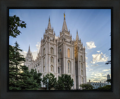 Salt Lake City Utah Temple Rays of Light Gallery Wrap
