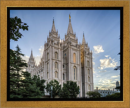 Salt Lake City Utah Temple Rays of Light Gallery Wrap