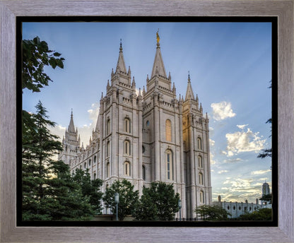 Salt Lake City Utah Temple Rays of Light Gallery Wrap