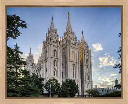 Salt Lake City Utah Temple Rays of Light Gallery Wrap