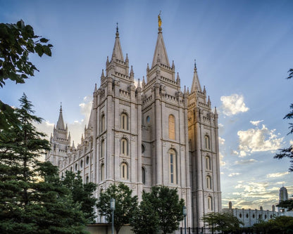 Salt Lake City Utah Temple Rays of Light Gallery Wrap