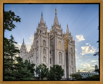 Salt Lake City Utah Temple Rays of Light Gallery Wrap