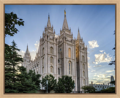 Salt Lake City Utah Temple Rays of Light Gallery Wrap