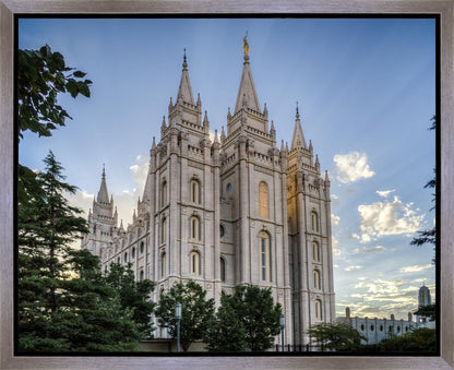 Salt Lake City Utah Temple Rays of Light Gallery Wrap
