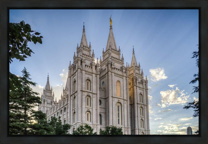 Salt Lake City Utah Temple Rays of Light Gallery Wrap
