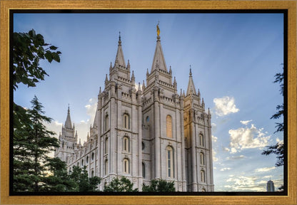 Salt Lake City Utah Temple Rays of Light Gallery Wrap