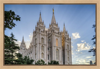 Salt Lake City Utah Temple Rays of Light Gallery Wrap