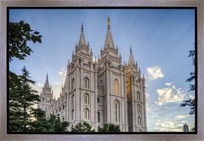 Salt Lake City Utah Temple Rays of Light Gallery Wrap