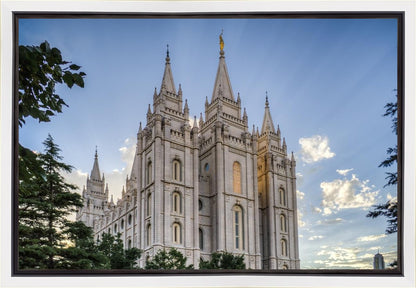 Salt Lake City Utah Temple Rays of Light Gallery Wrap