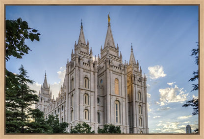 Salt Lake City Utah Temple Rays of Light Gallery Wrap