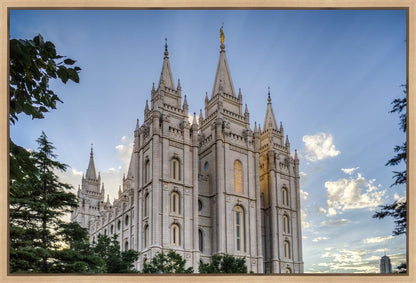 Salt Lake City Utah Temple Rays of Light Gallery Wrap