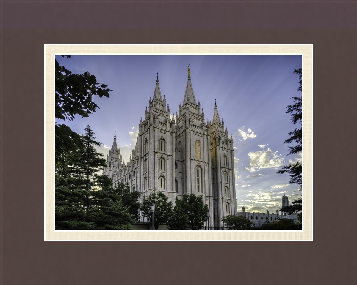 Salt Lake City Utah Temple Rays of Light Portrait