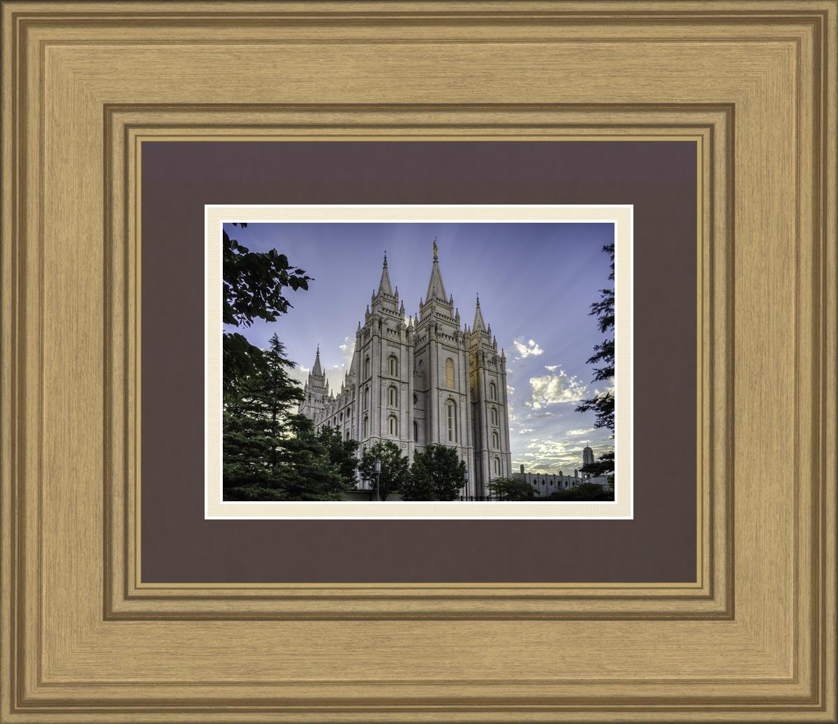 Salt Lake City Utah Temple Rays of Light Portrait