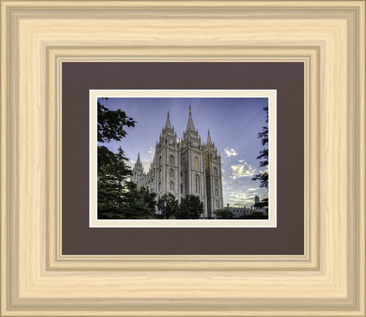Salt Lake City Utah Temple Rays of Light Portrait