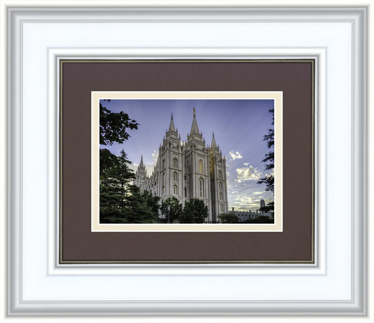 Salt Lake City Utah Temple Rays of Light Portrait
