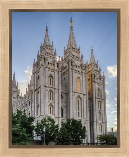 Salt Lake City Utah Temple Rays of Light Portrait Gallery Wrap