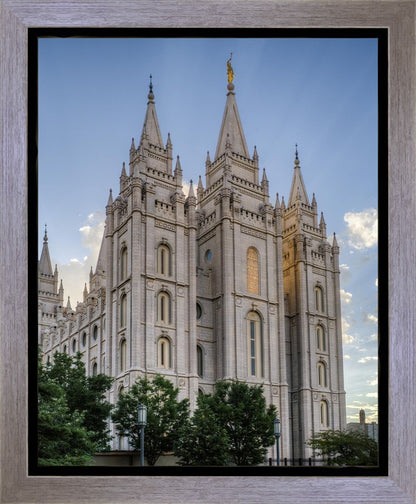 Salt Lake City Utah Temple Rays of Light Portrait Gallery Wrap