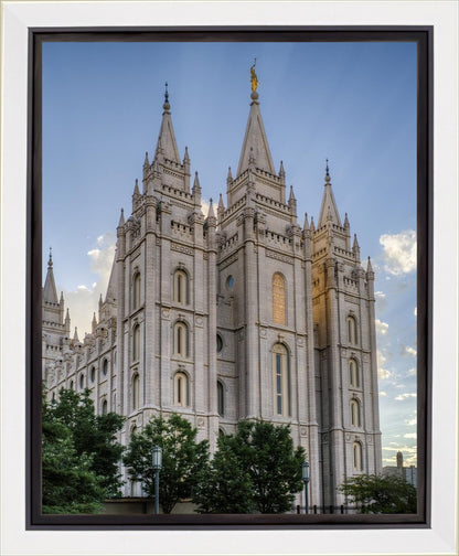 Salt Lake City Utah Temple Rays of Light Portrait Gallery Wrap