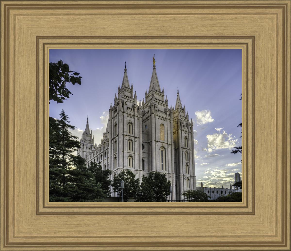 Salt Lake City Utah Temple Rays of Light Portrait