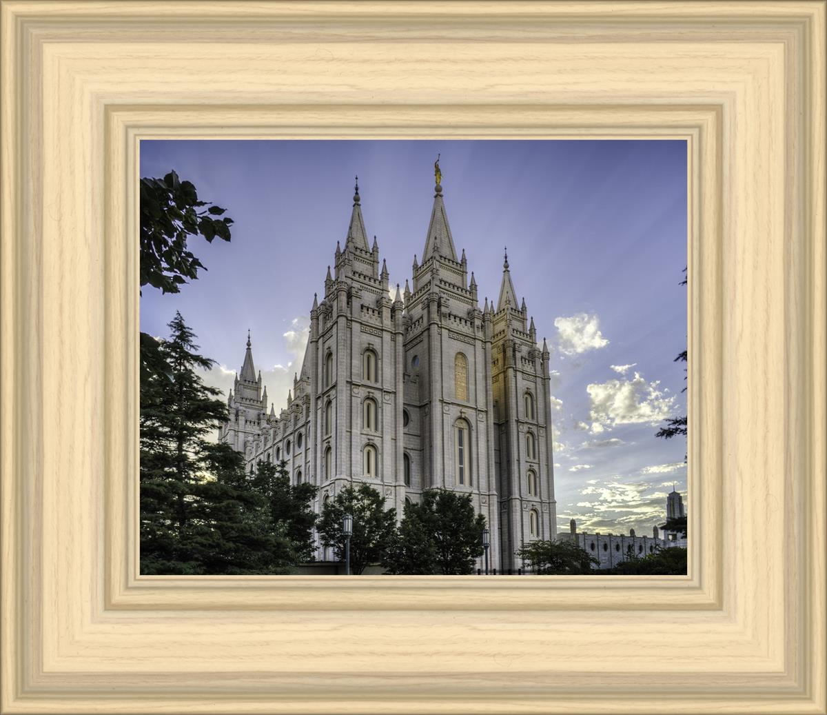 Salt Lake City Utah Temple Rays of Light Portrait