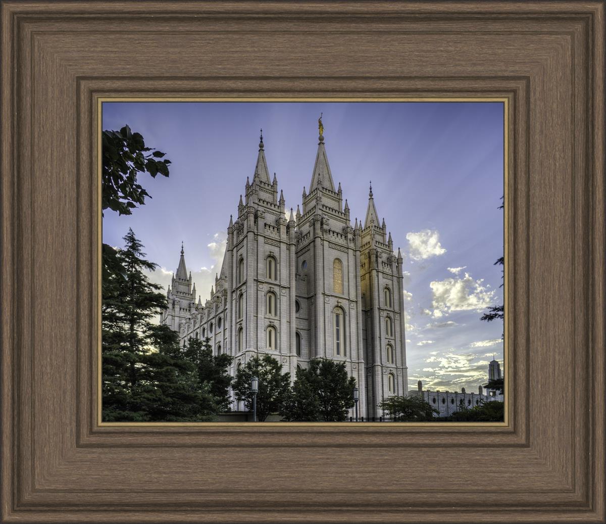 Salt Lake City Utah Temple Rays of Light Portrait