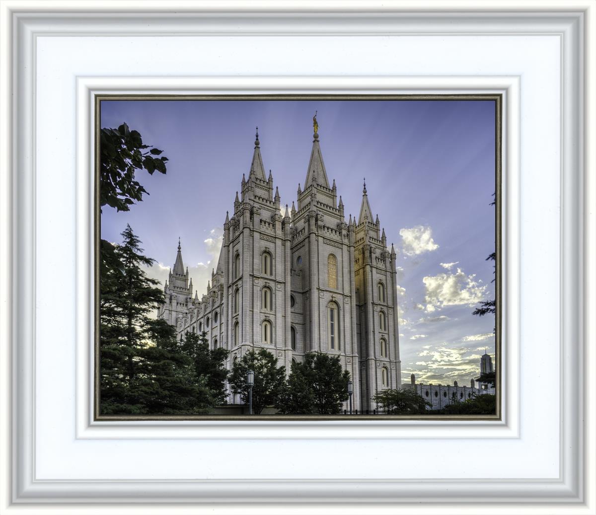Salt Lake City Utah Temple Rays of Light Portrait