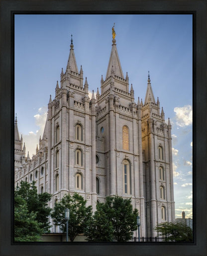 Salt Lake City Utah Temple Rays of Light Portrait Gallery Wrap