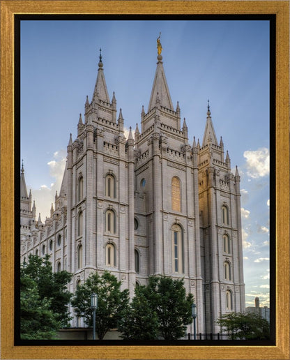 Salt Lake City Utah Temple Rays of Light Portrait Gallery Wrap