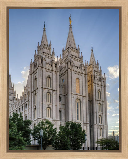 Salt Lake City Utah Temple Rays of Light Portrait Gallery Wrap