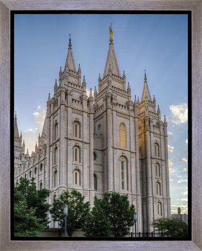 Salt Lake City Utah Temple Rays of Light Portrait Gallery Wrap