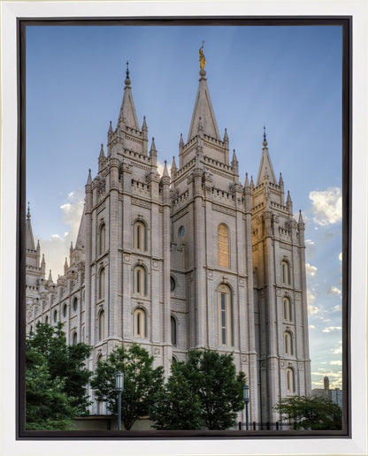 Salt Lake City Utah Temple Rays of Light Portrait Gallery Wrap