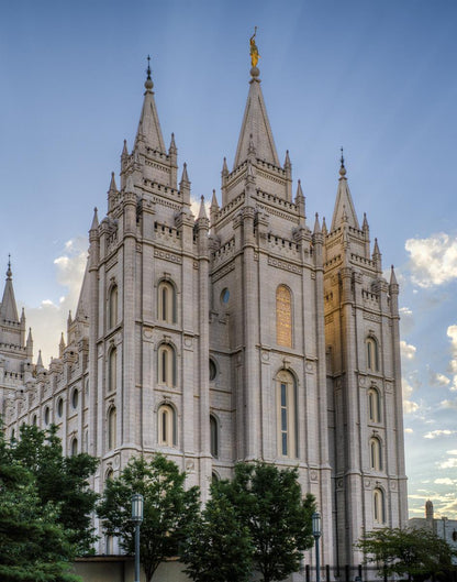 Salt Lake City Utah Temple Rays of Light Portrait