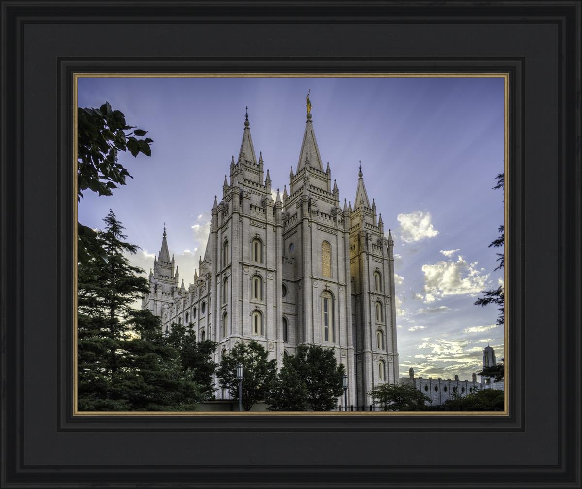 Salt Lake City Utah Temple Rays of Light Portrait