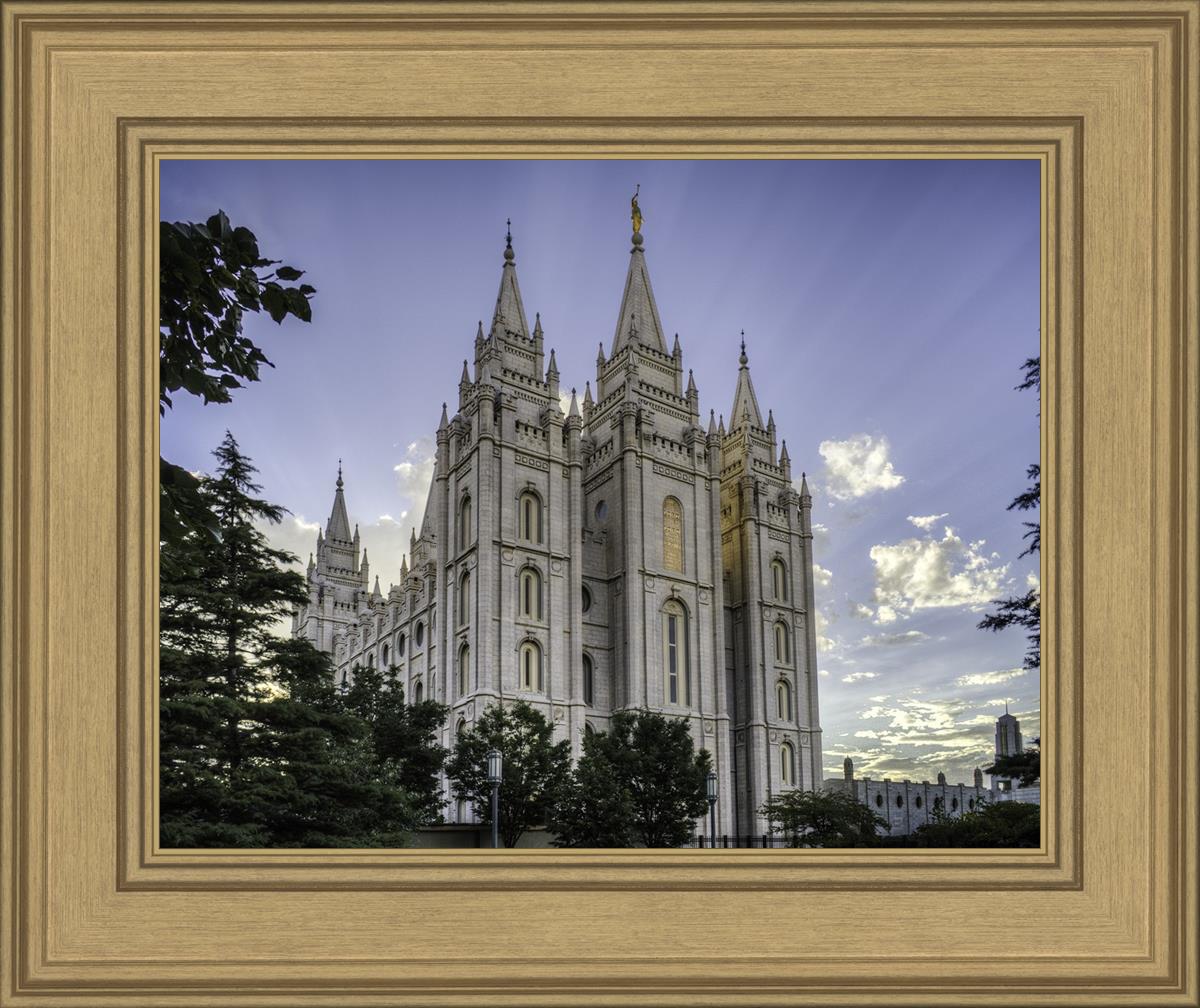 Salt Lake City Utah Temple Rays of Light Portrait