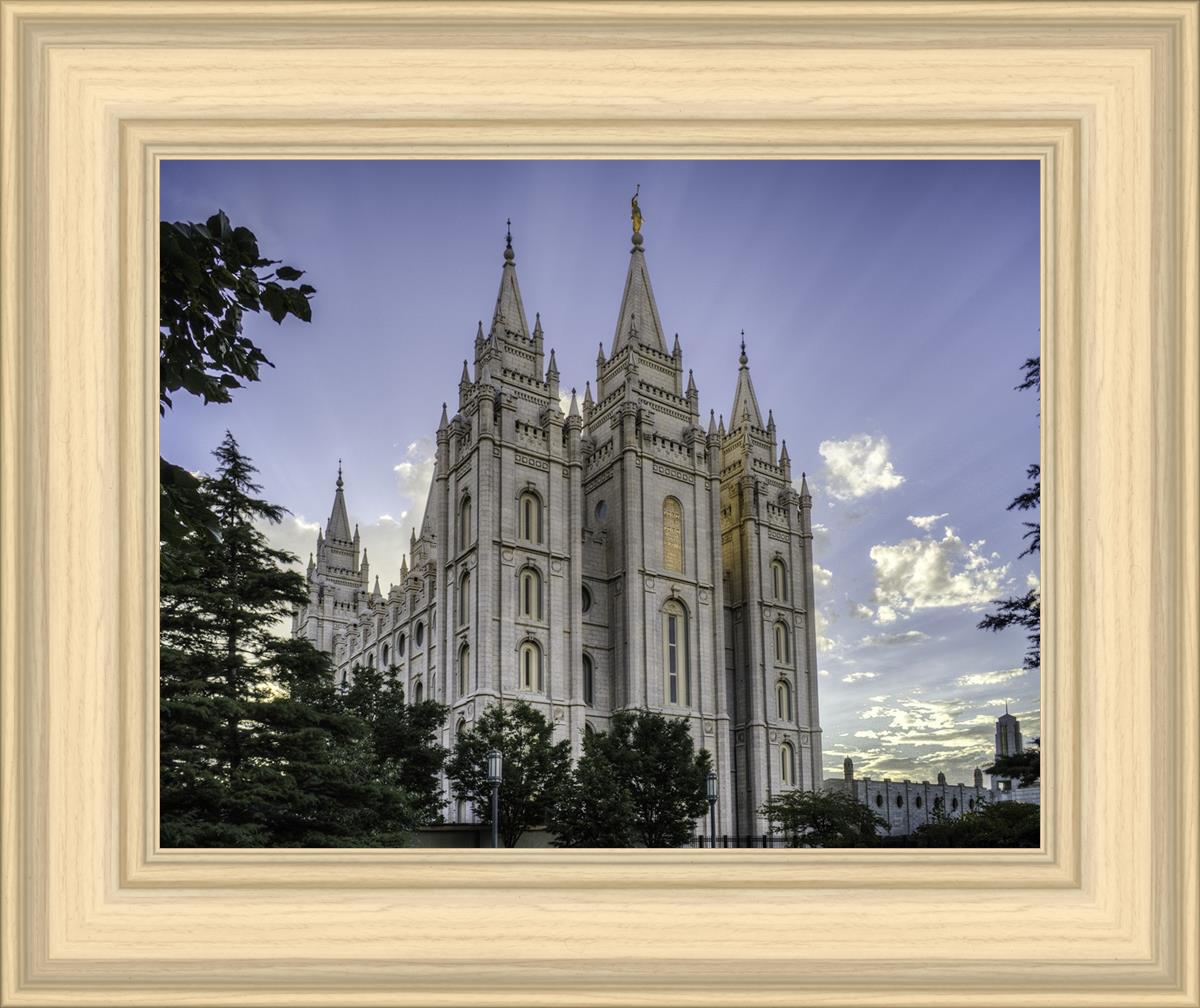 Salt Lake City Utah Temple Rays of Light Portrait